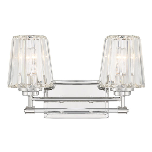 Savoy House Garnet 2-Light Bathroom Vanity Light, Polished Nickel - 8-6001-2-109