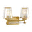 Savoy House Garnet 2-Light Bathroom Vanity Light, Warm Brass