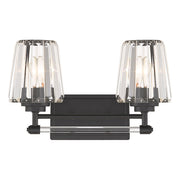 Savoy House Garnet 2-Light Bathroom Vanity Light, Matte Black - 8-6001-2-BK
