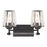 Savoy House Garnet 2-Light Bathroom Vanity Light, Matte Black - 8-6001-2-BK