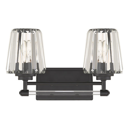 Savoy House Garnet 2-Light Bathroom Vanity Light, Matte Black