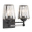 Savoy House Garnet 2-Light Bathroom Vanity Light, Matte Black