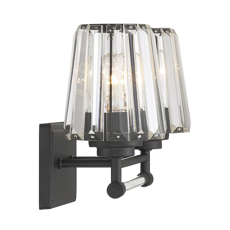 Savoy House Garnet 2-Light Bathroom Vanity Light, Matte Black