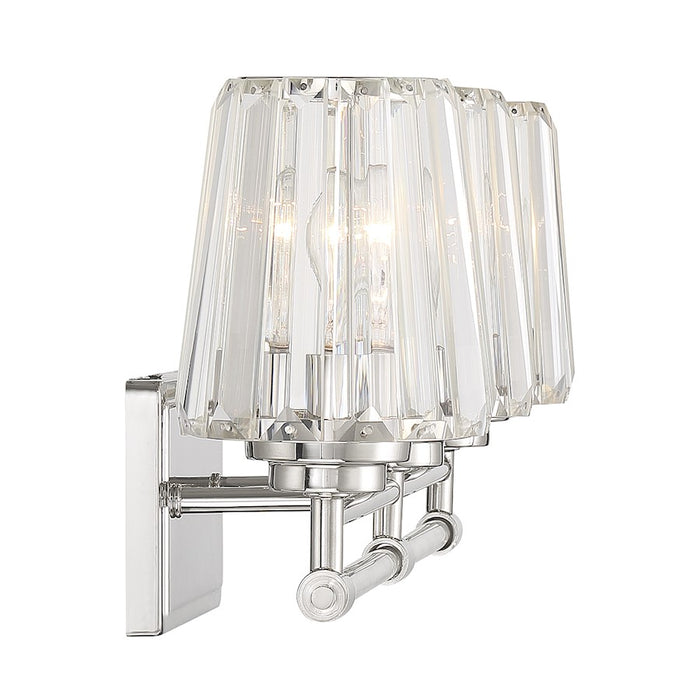 Savoy House Garnet 3-Light Bathroom Vanity Light, Polished Nickel