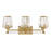 Savoy House Garnet 3-Light Bathroom Vanity Light, Warm Brass