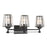 Savoy House Garnet 3-Light Bathroom Vanity Light, Matte Black