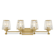 Savoy House Garnet 4-Light Bathroom Vanity Light, Warm Brass - 8-6001-4-322