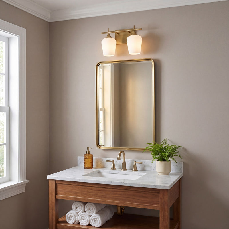 Savoy House Essentials Octave 14" Bath Sconce, Warm Brass
