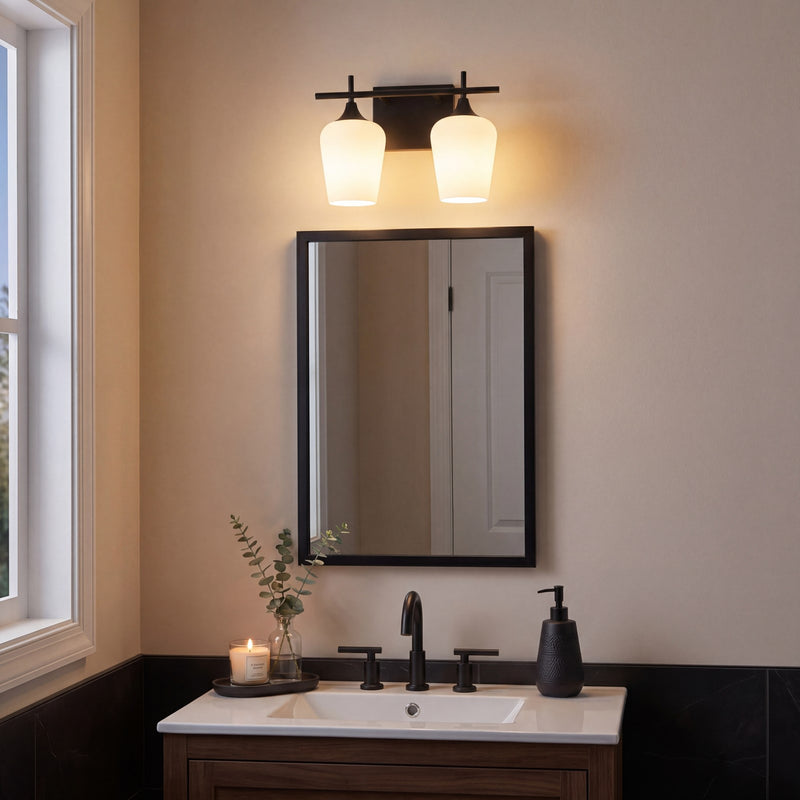Savoy House Essentials Octave 14" Bath Sconce, Matte Black