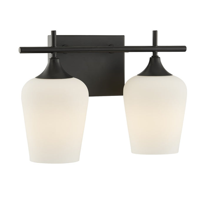 Savoy House Essentials Octave 14" Bath Sconce, Matte Black