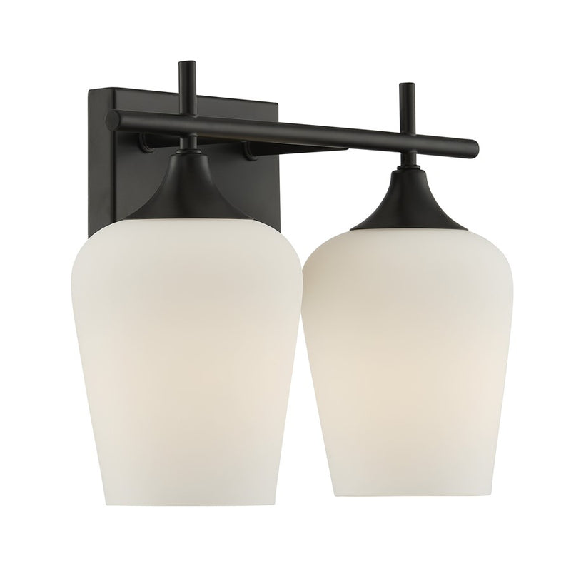 Savoy House Essentials Octave 14" Bath Sconce, Matte Black