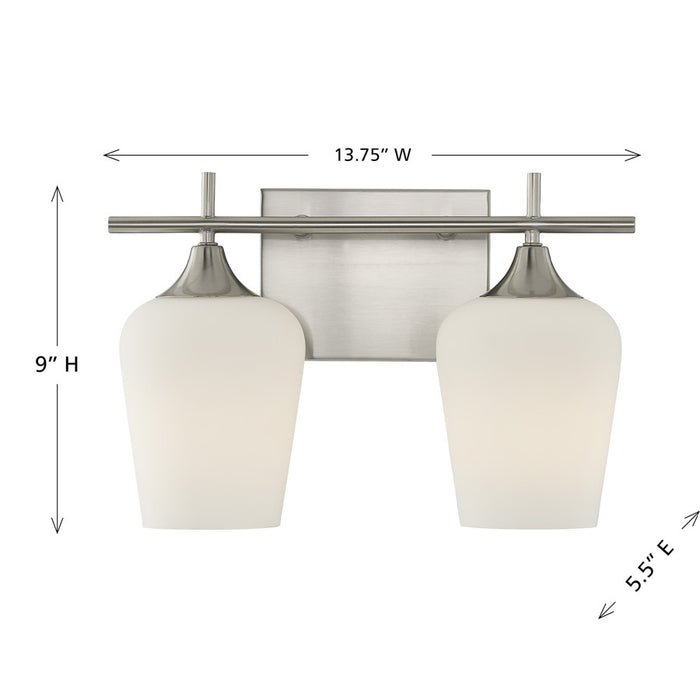 Savoy House Essentials Octave 14" Bath Sconce, Satin Nickel