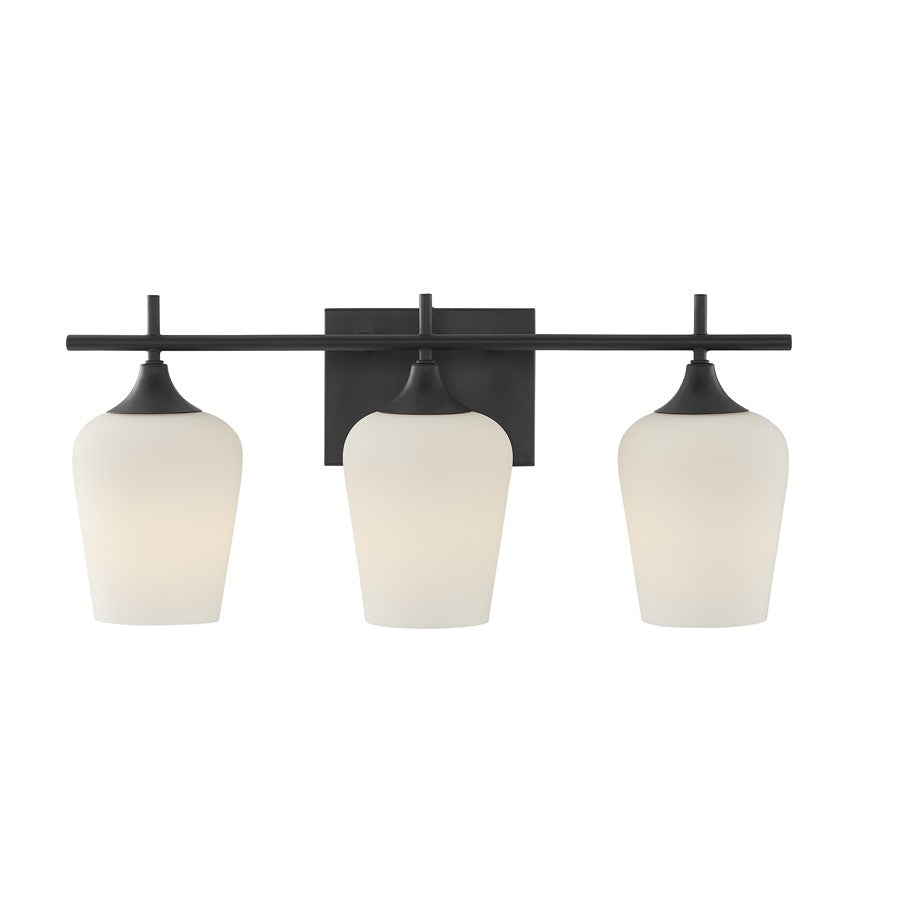 Savoy House Essentials Octave 21" Bath Sconce, Matte Black - 8-6030-3-BK