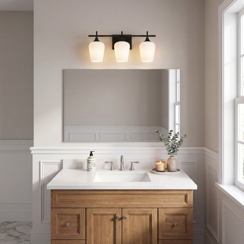 Savoy House Essentials Octave 21" Bath Sconce, Matte Black