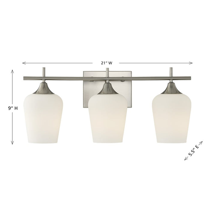 Savoy House Essentials Octave 21" Bath Sconce, Satin Nickel