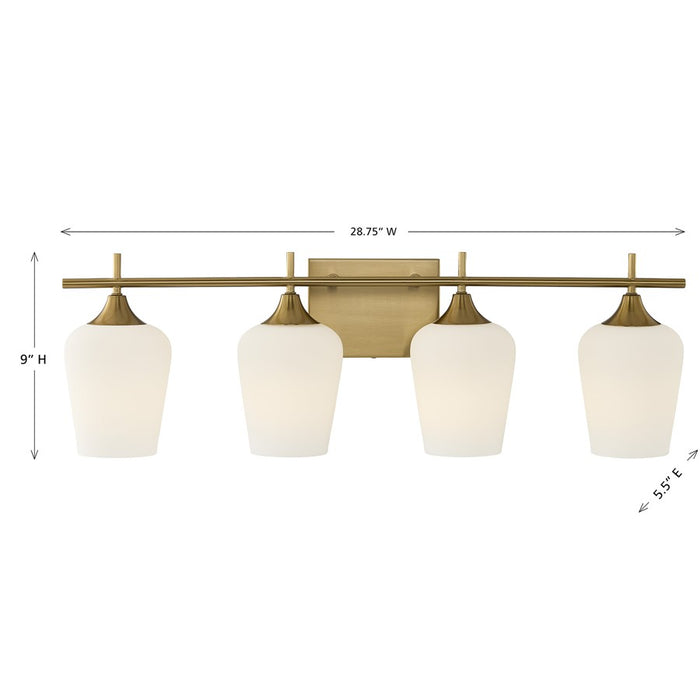 Savoy House Essentials Octave 29" Bath Sconce, Warm Brass
