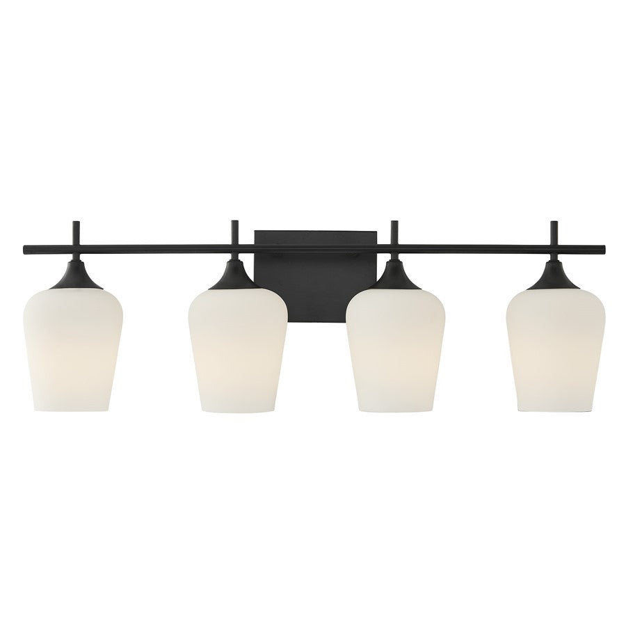 Savoy House Essentials Octave 29" Bath Sconce, Matte Black - 8-6030-4-BK