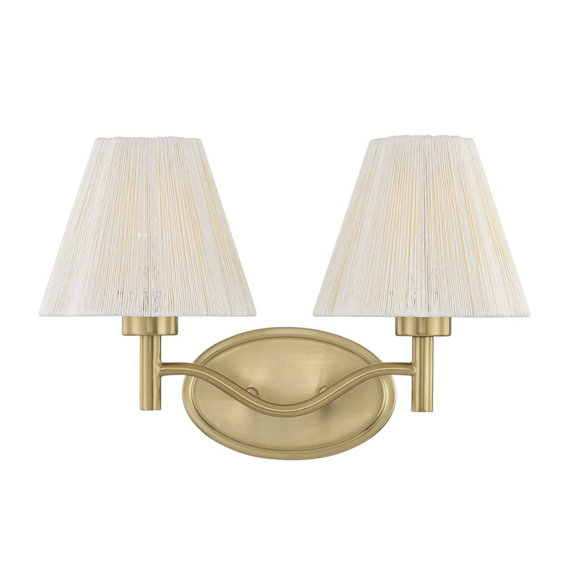 Savoy House Rosa 2 Lt Bath Sconce, Noble Brass