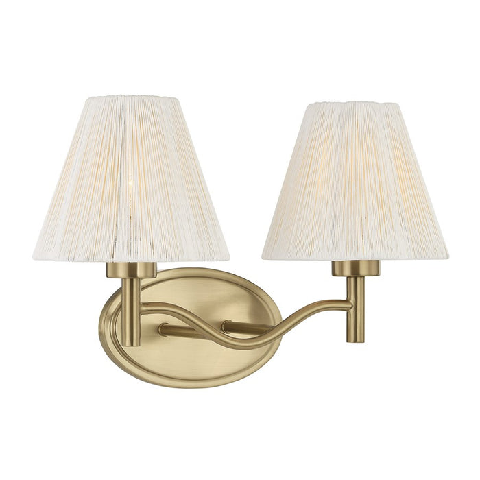Savoy House Rosa 2 Lt Bath Sconce, Noble Brass
