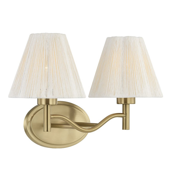 Savoy House Rosa 2 Lt Bath Sconce, Noble Brass