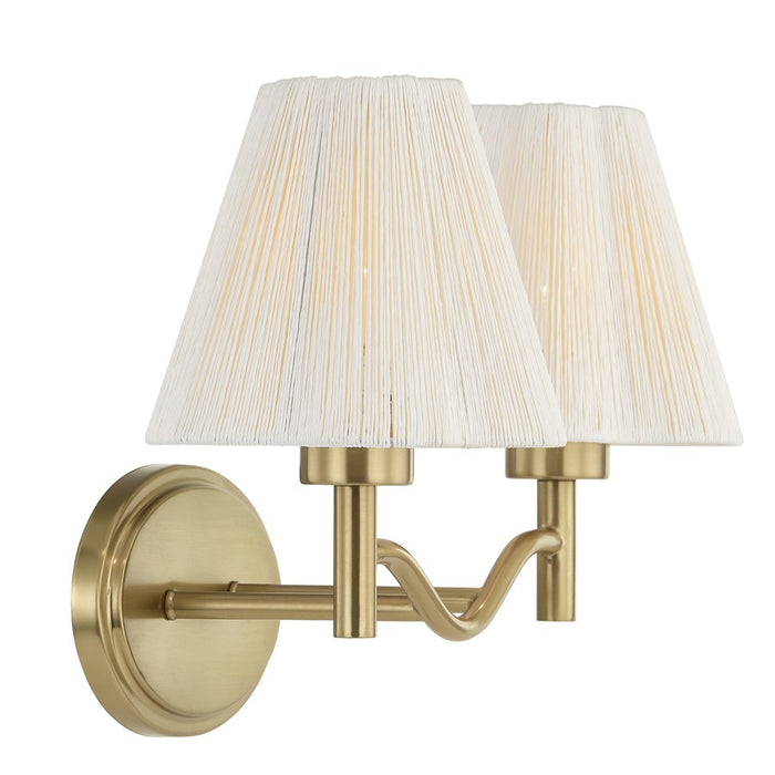 Savoy House Rosa 2 Lt Bath Sconce, Noble Brass