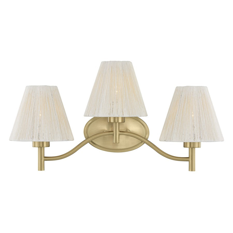 Savoy House Rosa 3 Lt Bath Sconce, Noble Brass - 8-6081-3-127