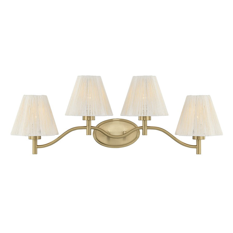 Savoy House Rosa 4 Lt Bath Sconce, Noble Brass - 8-6081-4-127