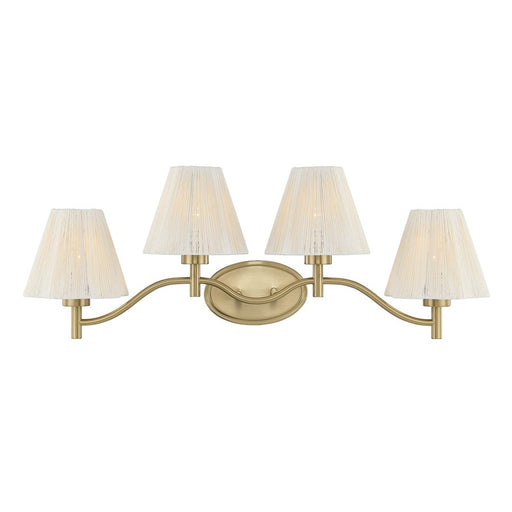 Savoy House Rosa 4 Lt Bath Sconce, Noble Brass - 8-6081-4-127