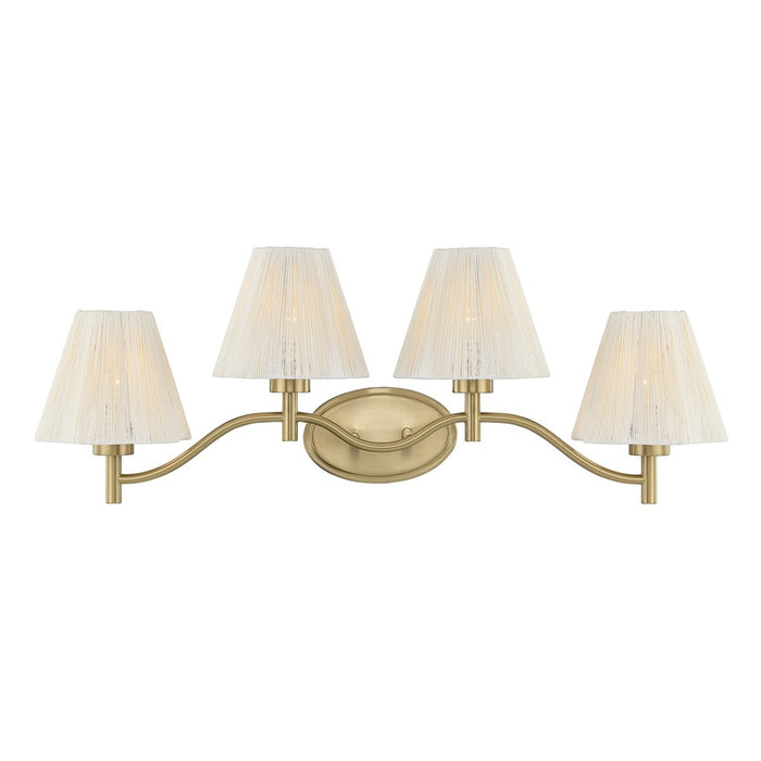 Savoy House Rosa 4 Lt Bath Sconce, Noble Brass - 8-6081-4-127