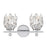 Savoy House Moreno 2-Light Bathroom Vanity Light, Chrome - 8-6601-2-11