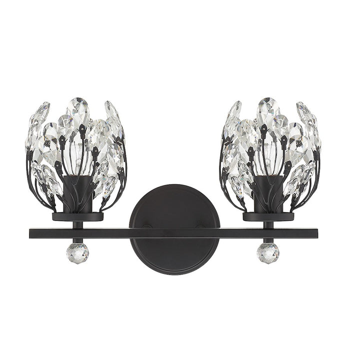 Savoy House Moreno 2-Light Bathroom Vanity Light, Matte Black