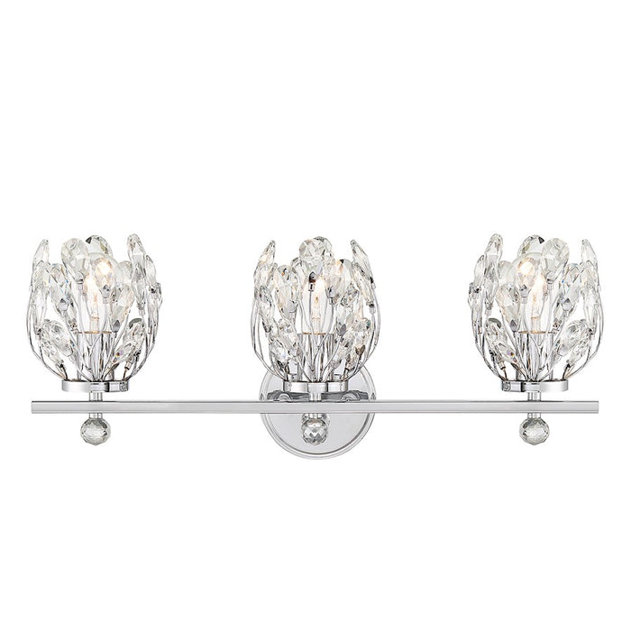 Savoy House Moreno 3-Light Bathroom Vanity Light, Chrome - 8-6601-3-11