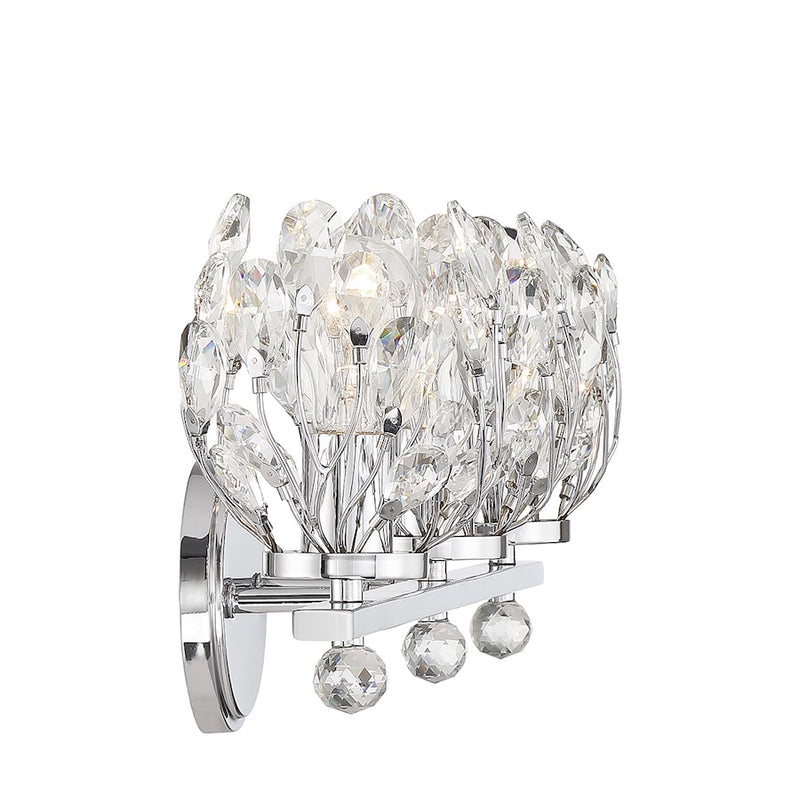 Savoy House Moreno 3-Light Bathroom Vanity Light, Chrome