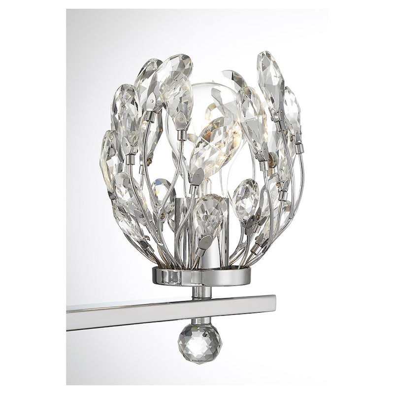 Savoy House Moreno 3-Light Bathroom Vanity Light, Chrome