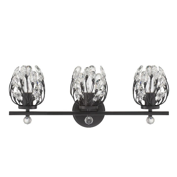 Savoy House Moreno 3-Light Bathroom Vanity Light, Matte Black