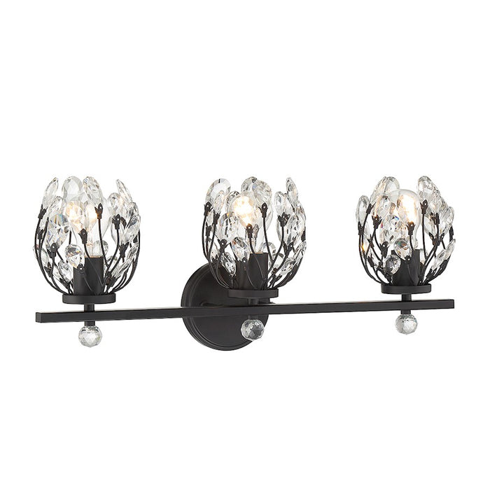 Savoy House Moreno 3-Light Bathroom Vanity Light, Matte Black