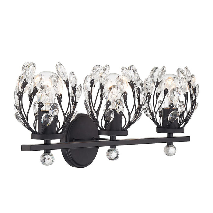 Savoy House Moreno 3-Light Bathroom Vanity Light, Matte Black