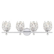 Savoy House Moreno 4-Light Bathroom Vanity Light, Chrome - 8-6601-4-11