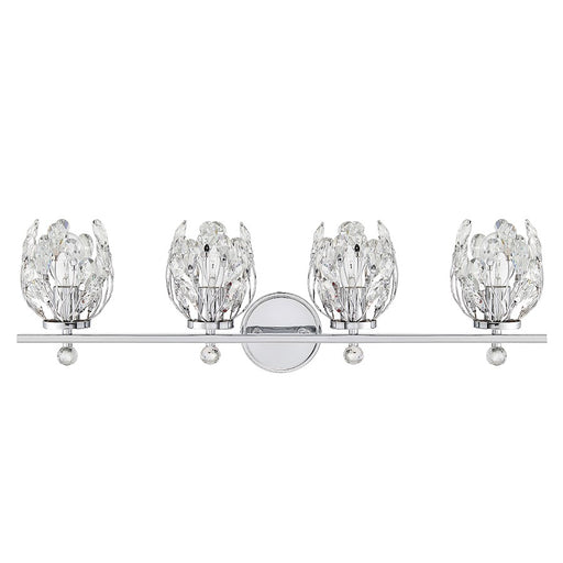 Savoy House Moreno 4-Light Bathroom Vanity Light, Chrome