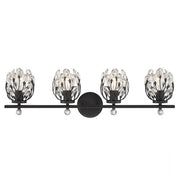Savoy House Moreno 4-Light Bathroom Vanity Light, Matte Black - 8-6601-4-BK