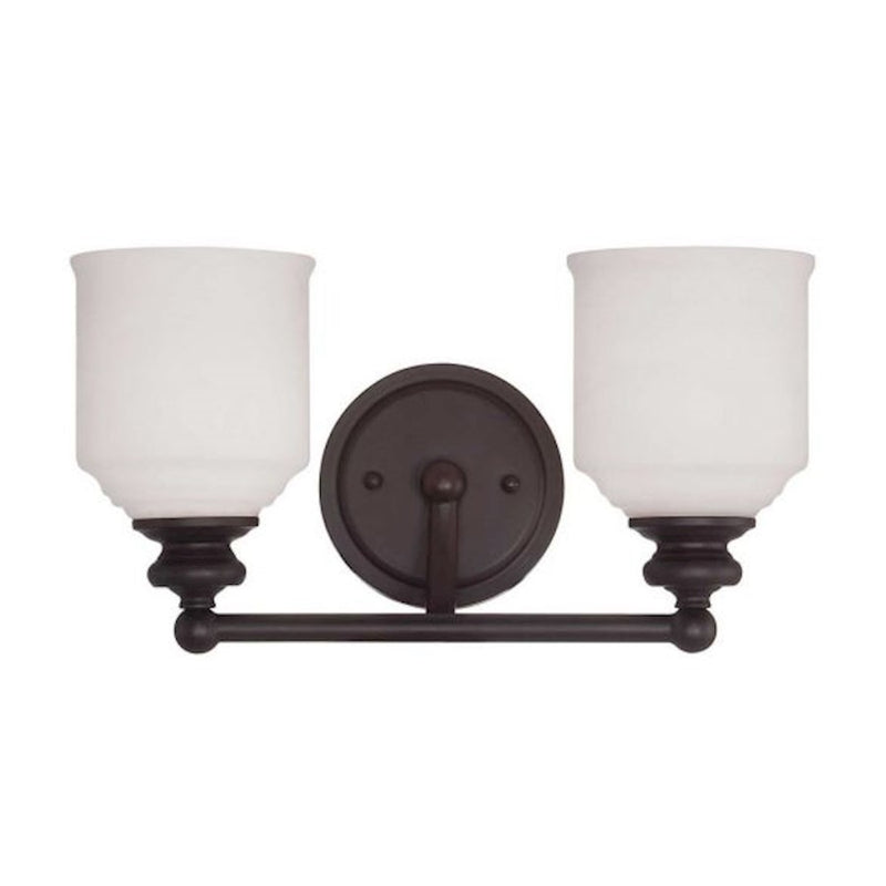 Savoy House Melrose 2-Light Bathroom Vanity Light, English Bronze