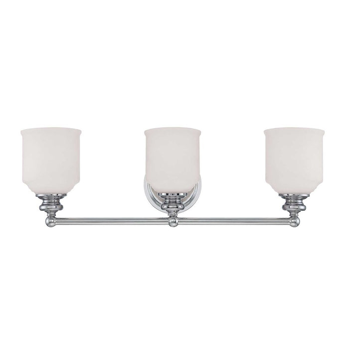 Savoy House Melrose 3-Light Bathroom Vanity Light, Polished Chrome - 8-6836-3-11