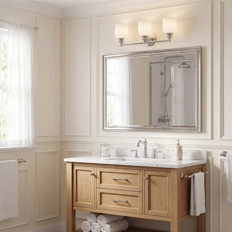Savoy House Melrose 3-Light Bathroom Vanity Light, Polished Chrome