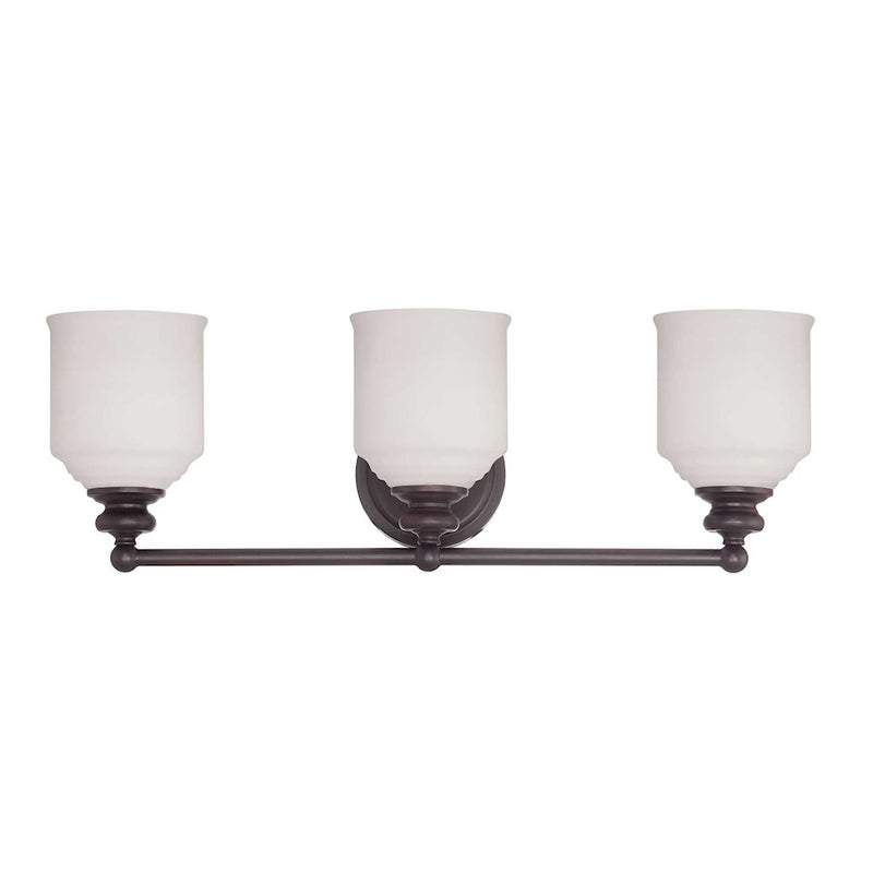 Savoy House Melrose 3-Light Bathroom Vanity Light, English Bronze