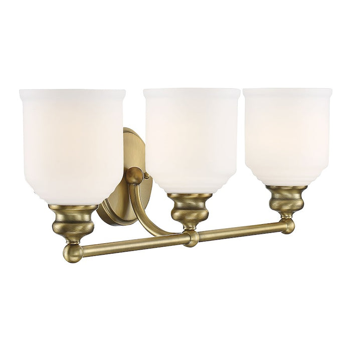 Savoy House Melrose 3-Light Bathroom Vanity Light, Warm Brass