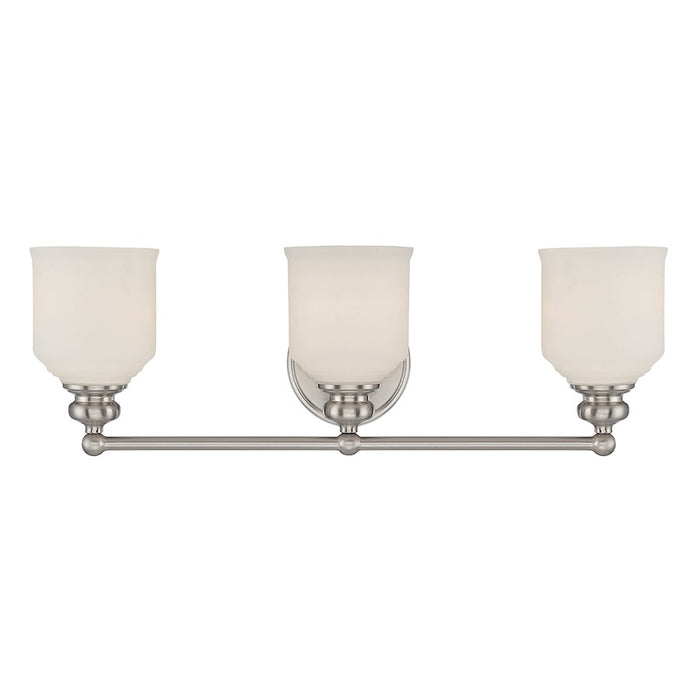 Savoy House Melrose 3-Light Bathroom Vanity Light, Satin Nickel - 8-6836-3-SN