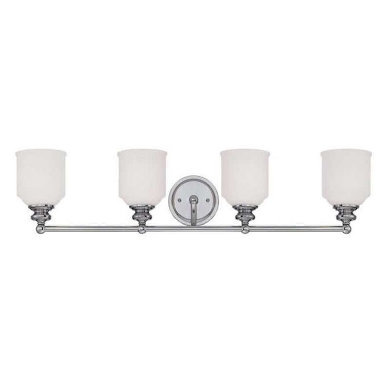 Savoy House Melrose 4-Light Bathroom Vanity Light, Polished Chrome