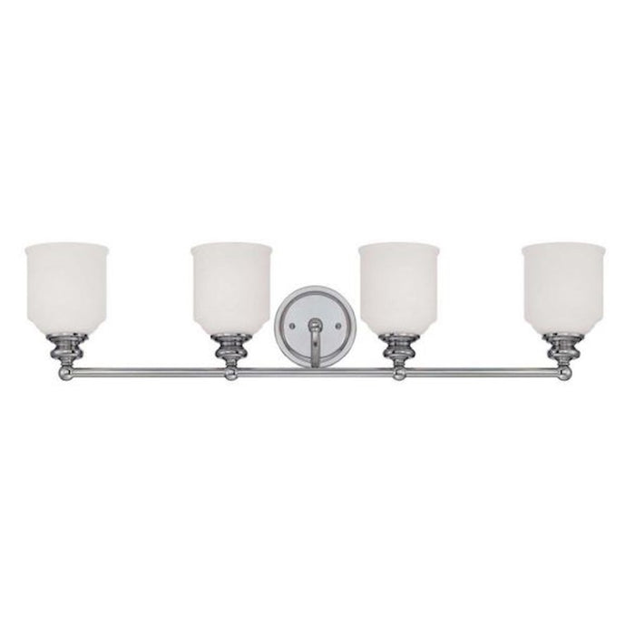 Savoy House Melrose 4-Light Bathroom Vanity Light, Polished Chrome - 8-6836-4-11