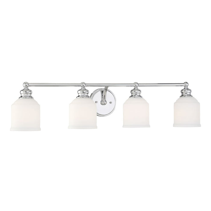 Savoy House Melrose 4-Light Bathroom Vanity Light, Polished Chrome