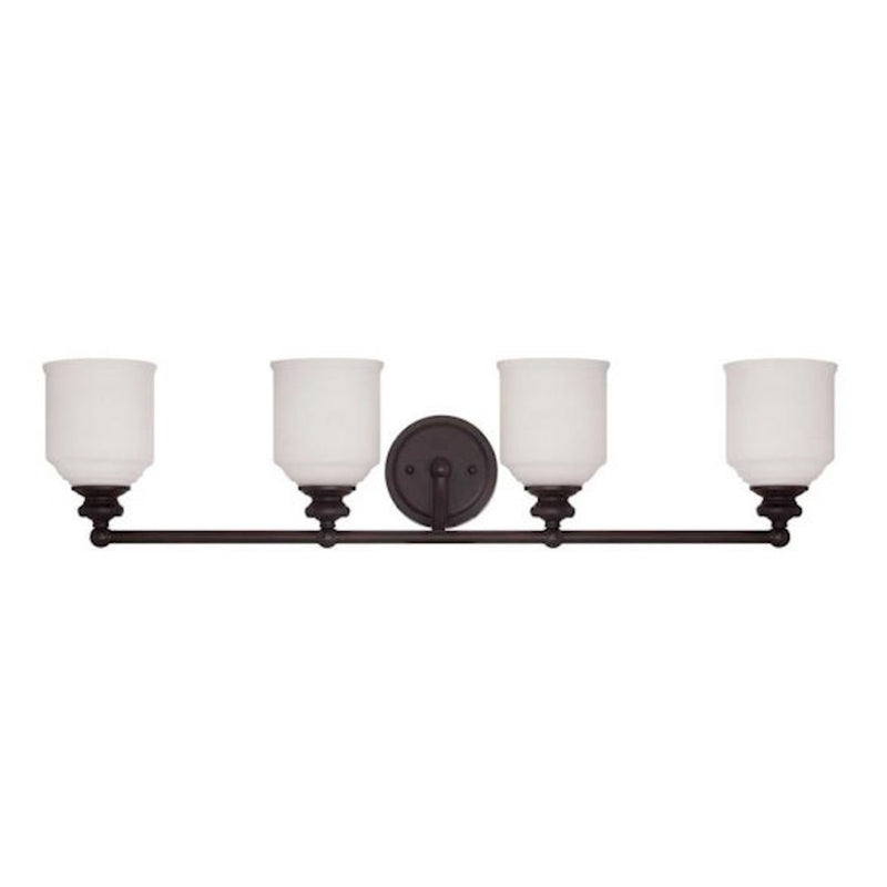 Savoy House Melrose 4-Light Bathroom Vanity Light, English Bronze